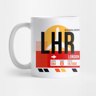 London Heathrow (LHR) Airport // Sunset Baggage Tag Mug